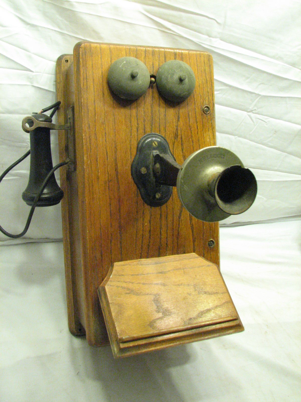 Antique Kellogg Oak Ringer Wall Telephone Wooden Box Phone eBay